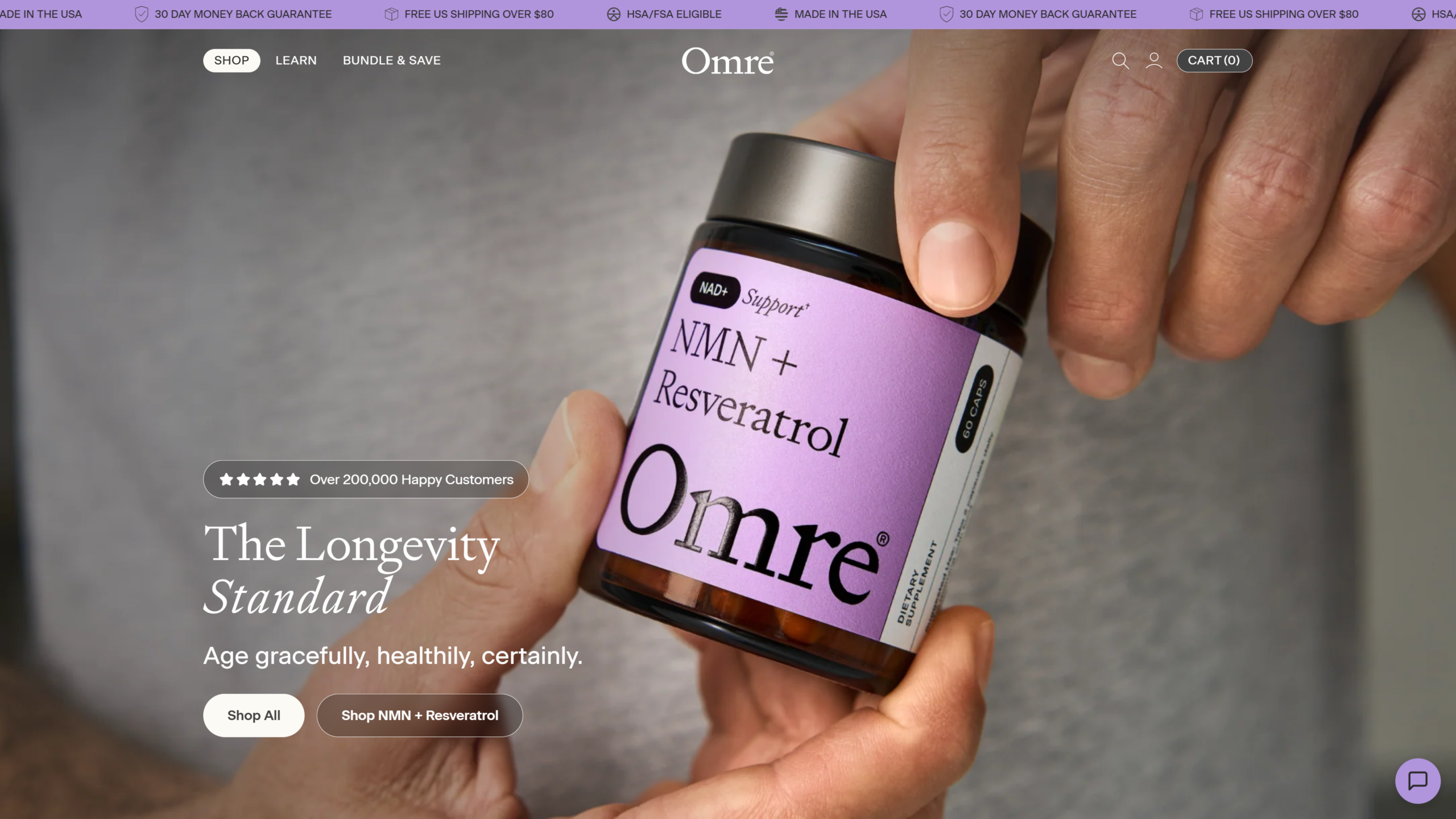 Omre landing page